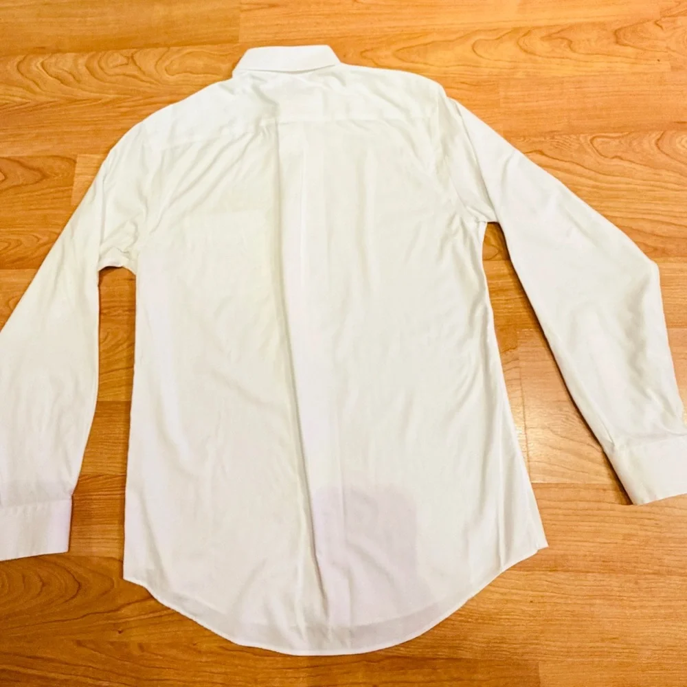 Jos A Bank Men’s Traveler White Collard Long Sleeve Dress Shirt Slim Fit 15½-34 - Picture 7 of 8